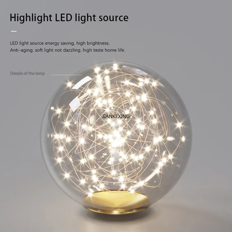 DecorBites™ Glass Ball Chandelier for Dining Room Kitchen Office Front Desk