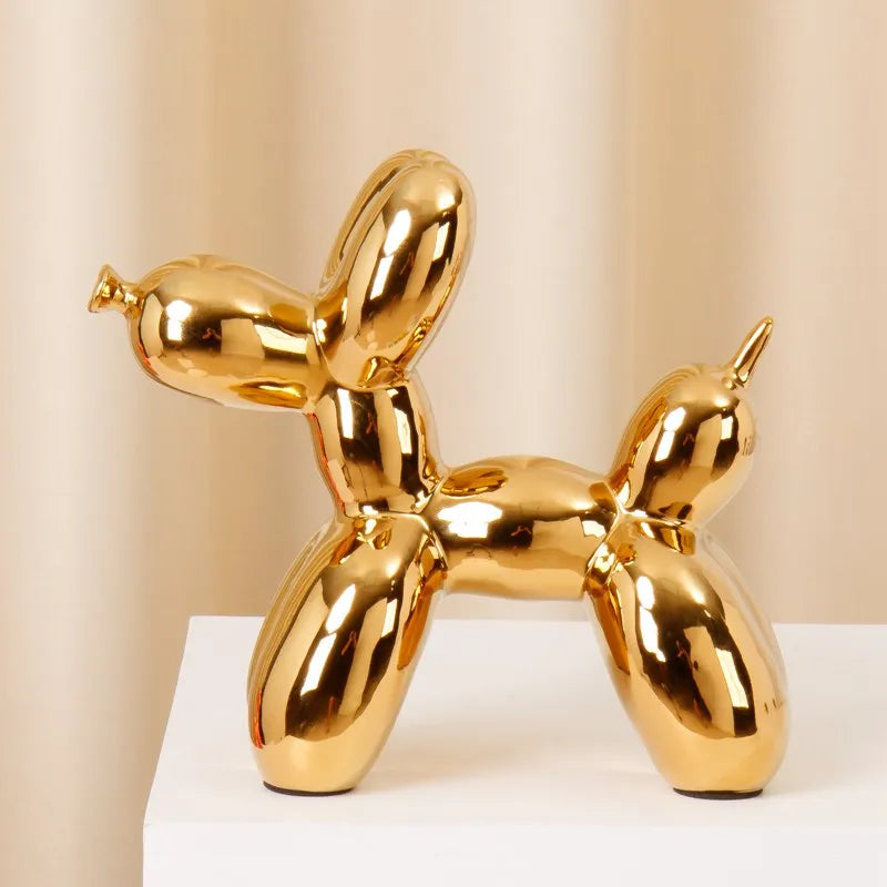 DecorBites™ Ceramic Balloon Dog Statue Handmade Sculpture Modern Living Room Decor