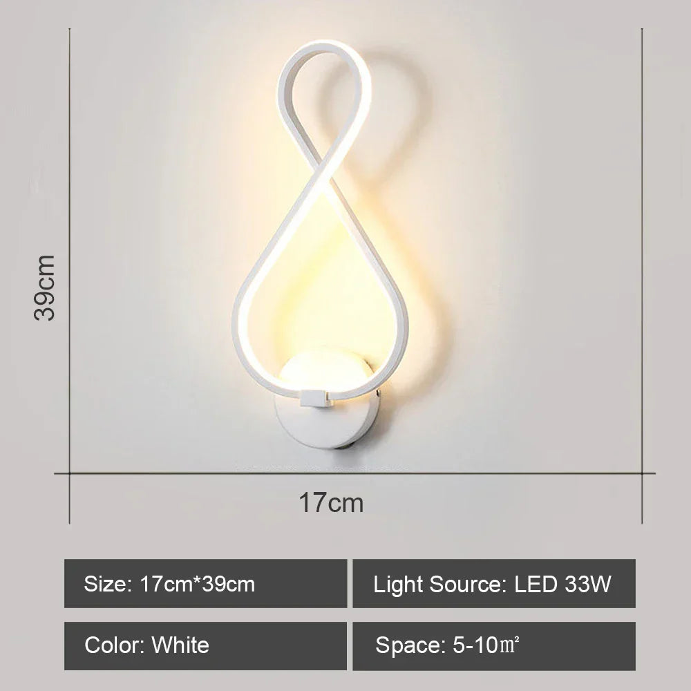 DecorBites™ LED Wall Sconce Light Acrylic Lamp for Bedroom Corridor Chandelier Style