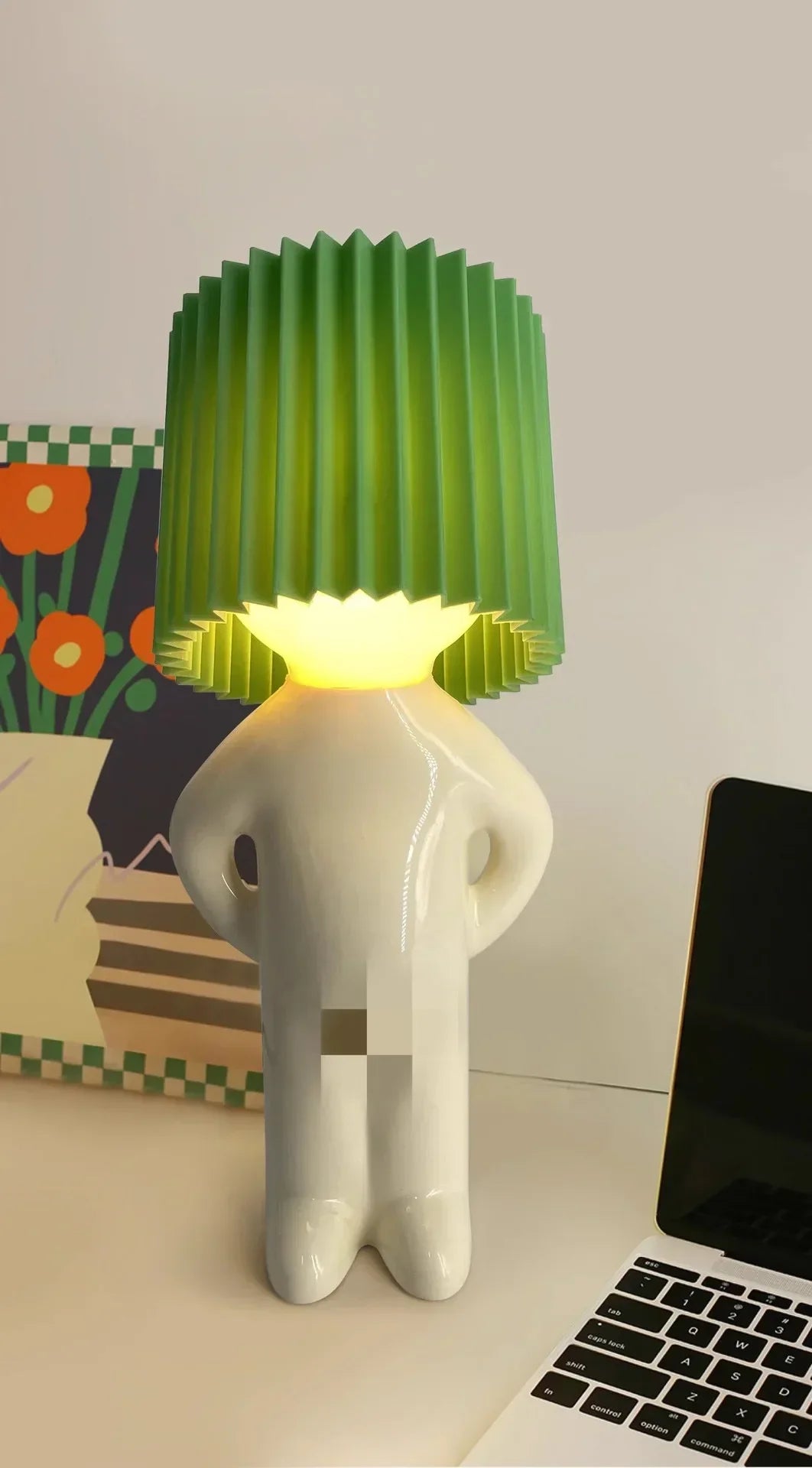 DecorBites™ LED Pleats Table Lamp: Unique Bedroom Night Light for Reading, Kids Gift