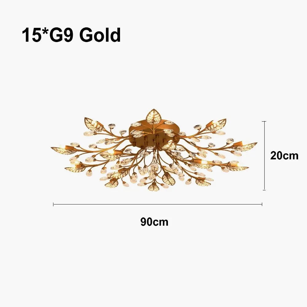 DecorBites™ Crystal Ceiling Chandelier for Living Room Bedroom Kitchen Indoor LED Lighting