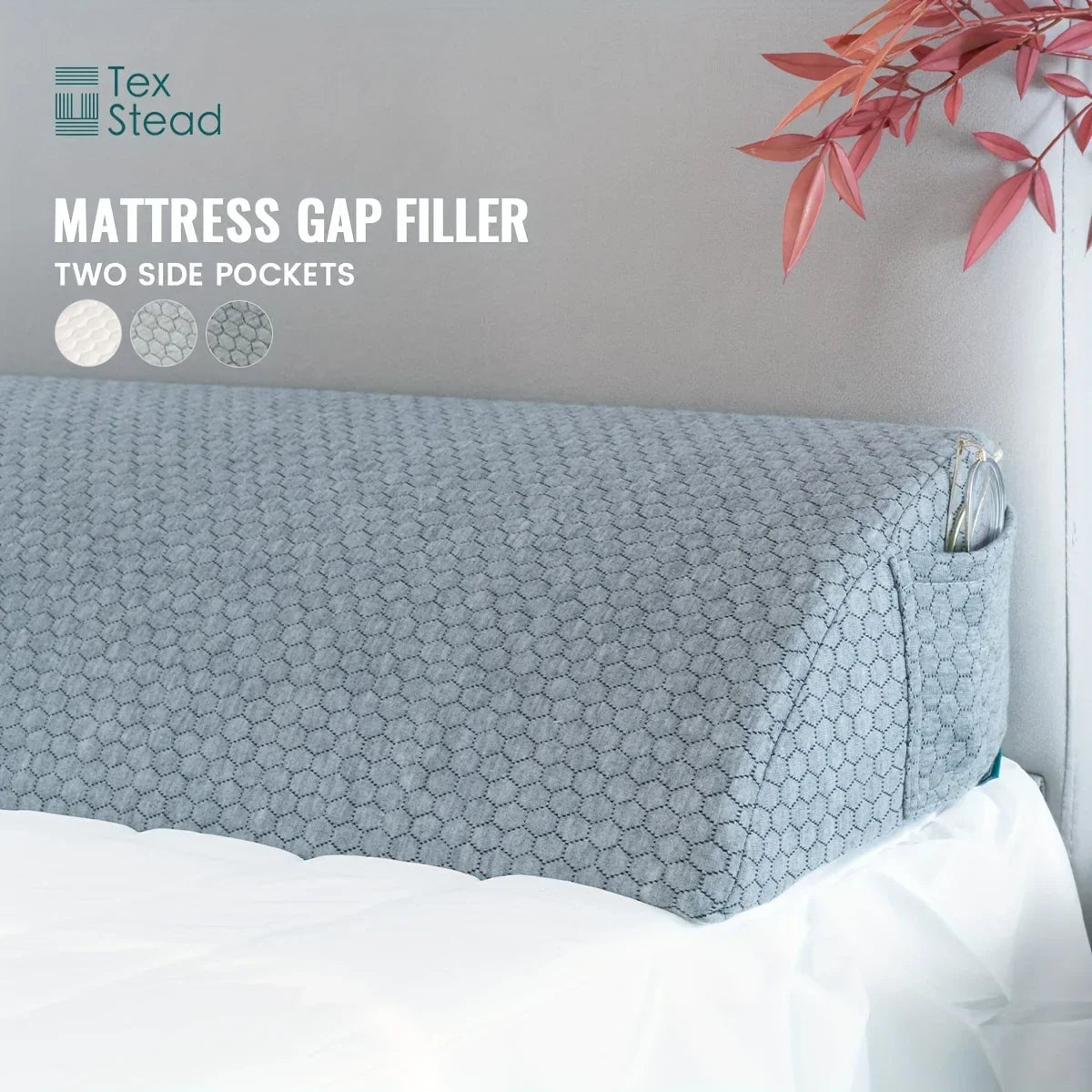 DecorBites™ Headboard Pillow Wedge for Mattress Gap Filler and Comfort - Bed Support