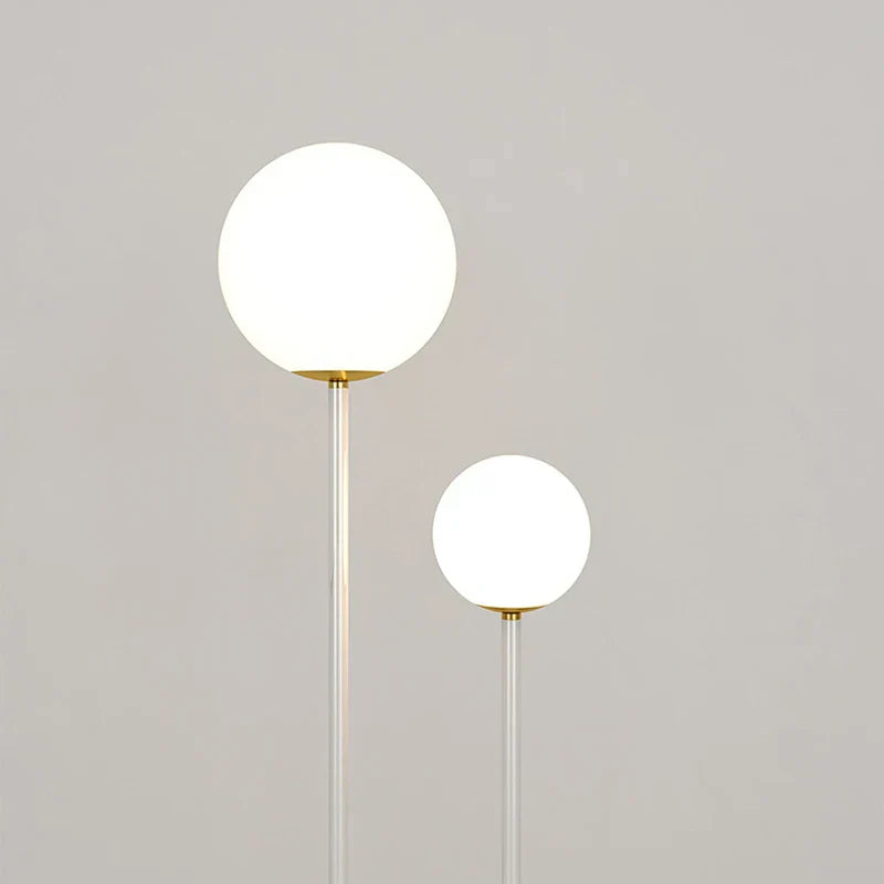 DecorBites™ Black White Metal Floor Lamp 3 Dimming White Glass - Elegant Standing Light for Home