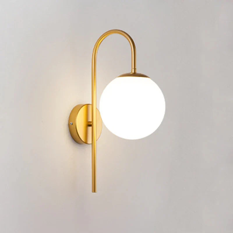 DecorBites™ Glass Ball LED Wall Sconce for Elegant Living Room Bedroom Hotel Staircase Lighting