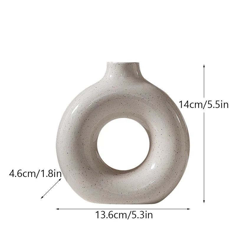 DecorBites™ Ceramic Donut Candle Holder for Home Decor and Table Centerpiece