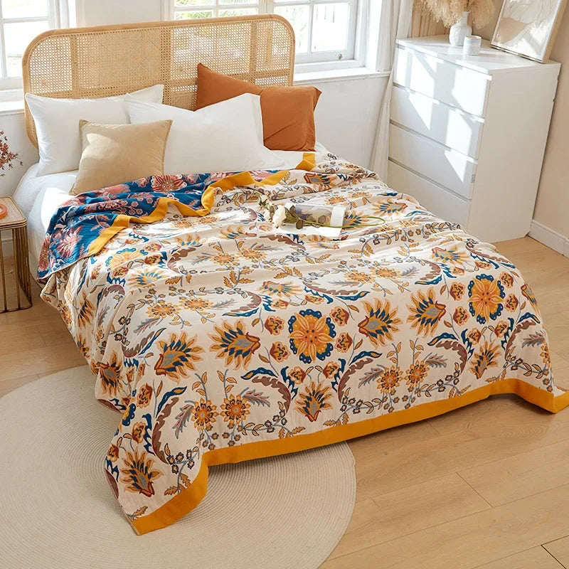 DecorBites™ Cotton Leisure Blanket: Luxury Soft Blanket for Summer, Single/Double Bedspread, Sofa Towel - Nordic Home Decor