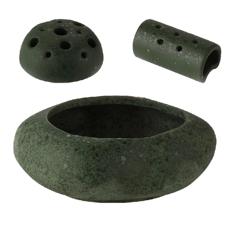 DecorBites™ Lotus Seedpod Ceramic Vase Artificial Flower Pot Modern Desk Decor