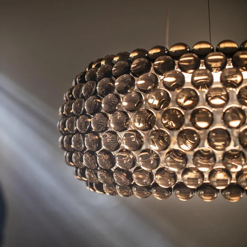 DecorBites™ Clear Gold Acrylic Pendant Lights: Modern Living Room Foscarini Caboche Style