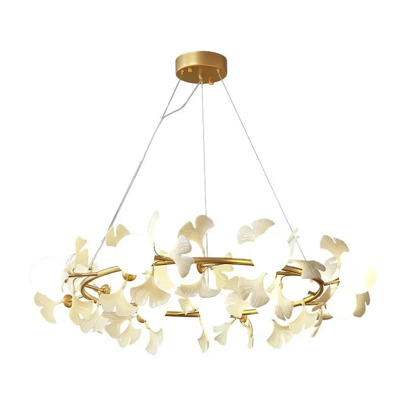 DecorBites™ LED Gingko Leaf Branch Ceiling Chandelier Modern Living Room Bedroom Light
