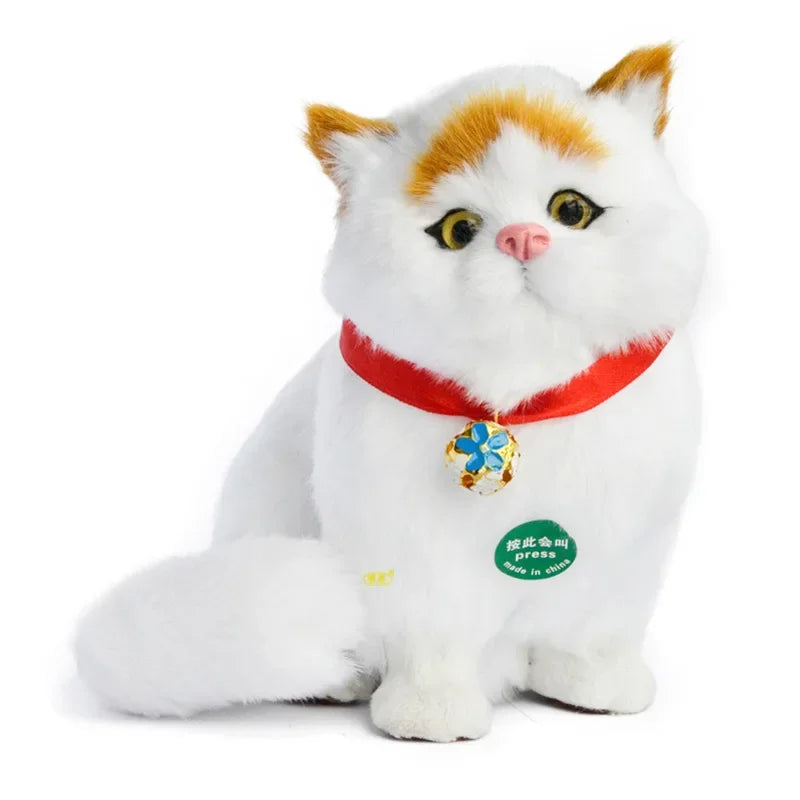 DecorBites™ Cat Dog Plush Ornaments Dolls for Home Decor & TV, Realistic Pet Figurines