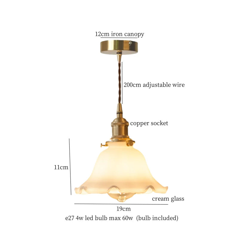 DecorBites™ Japanese Glass LED Pendant Lamp for Cafe, Loft, Restaurant, Living Room, Kitchen