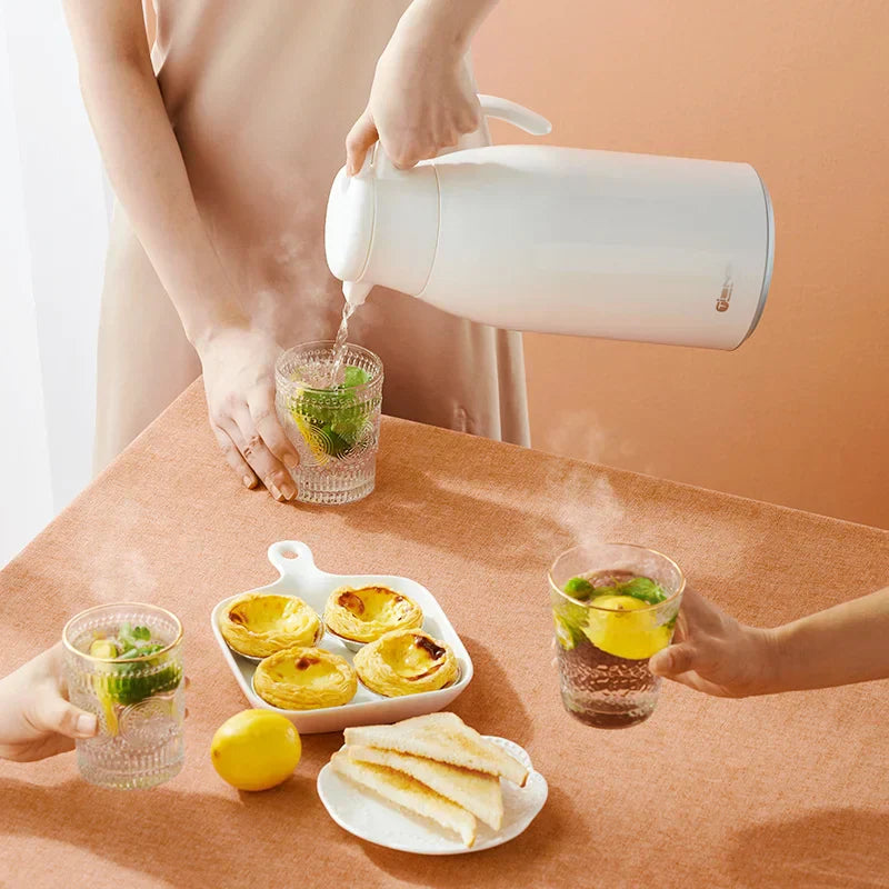 DecorBites™ Glass Insulation Kettle: Large Capacity Thermos Bottle for Long-Term Hot/Cold Drinks