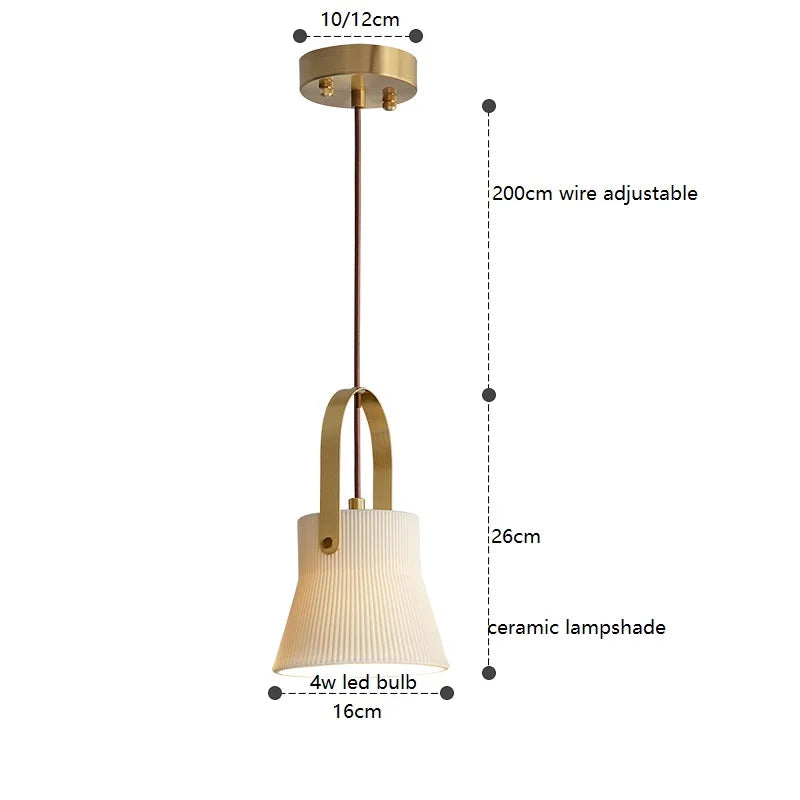 DecorBites™ Ceramic LED Pendant Lights - Japanese Style, Nordic Modern Hanging Light