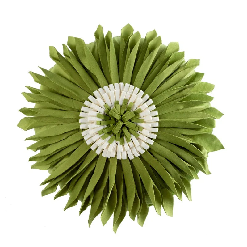 DecorBites™ Green Flower Car Sofa Cushion Pillowcase Home Decoration Square Pillow