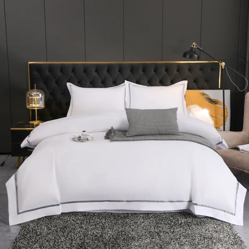 DecorBites™ Brushed Hotel Style Bedding Sets - Solid Color Duvet Set, Skin Friendly, Single Double