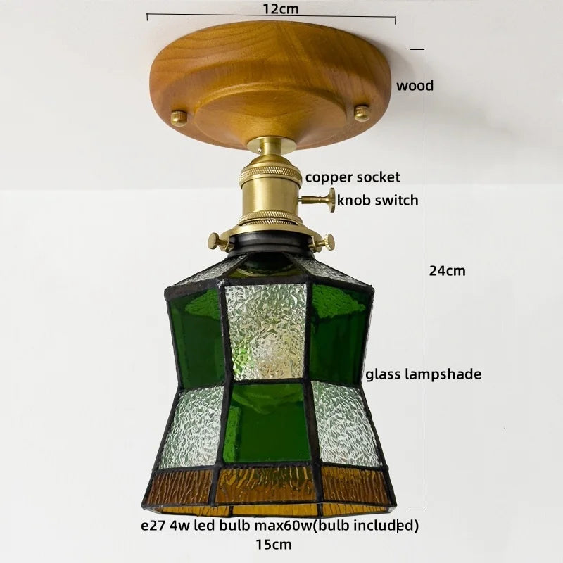 DecorBites™ Glass Copper LED Ceiling Lamp Modern Style for Home Decor and Restaurant