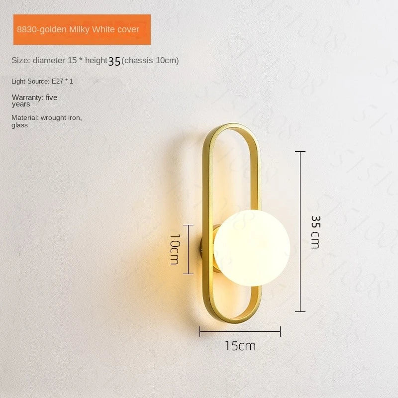 DecorBites™ LED Glass Wall Sconce Lamp for Bedroom Living Room Staircase