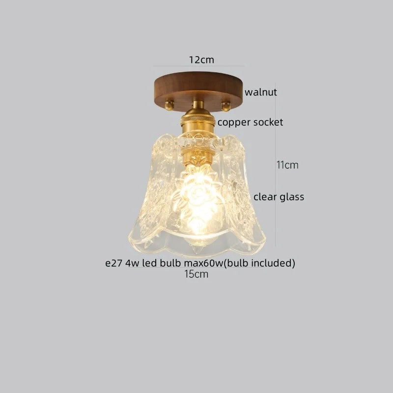 DecorBites™ LED Wicker Wood Ceiling Lights Modern Style Hallway Nordic Luminaria