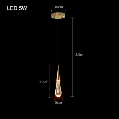 DecorBites™ Bubble Crystal Chandelier Hanging Lamp: Modern LED Pendant Lights for Home Decor
