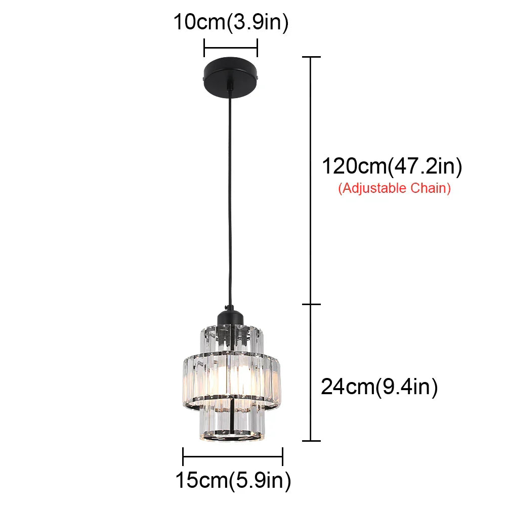 DecorBites™ Crystal Chandelier: Modern LED Ceiling Lamp for Living Room, Hotel Lobby, and Hallway