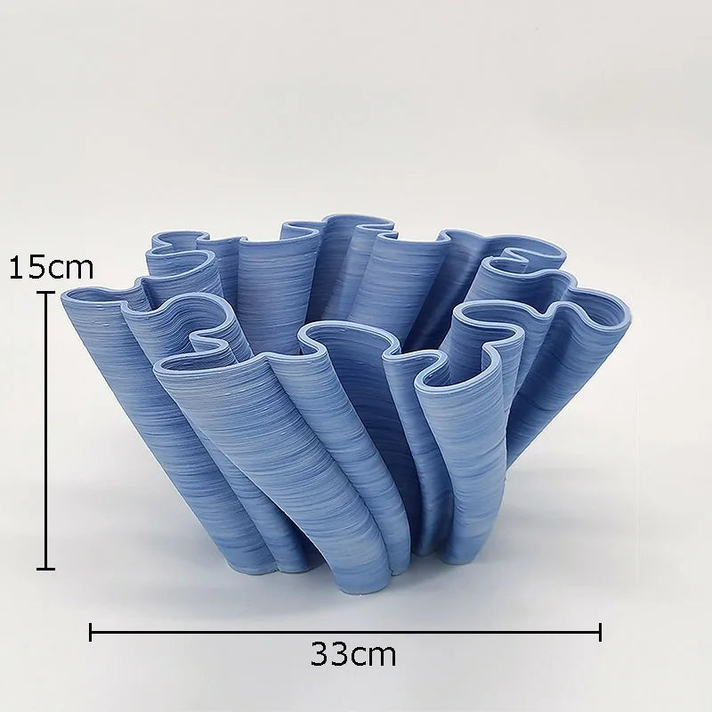 DecorBites™ Bud Shape Ceramic Vase Floral Arrangement Desk Decor Modern Artificial Flowers
