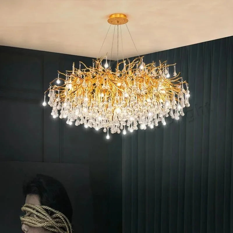DecorBites™ Crystal Ceiling Chandelier: Modern Luxury for Living, Dining, Bedroom, Hotel, Hall, Home Decor