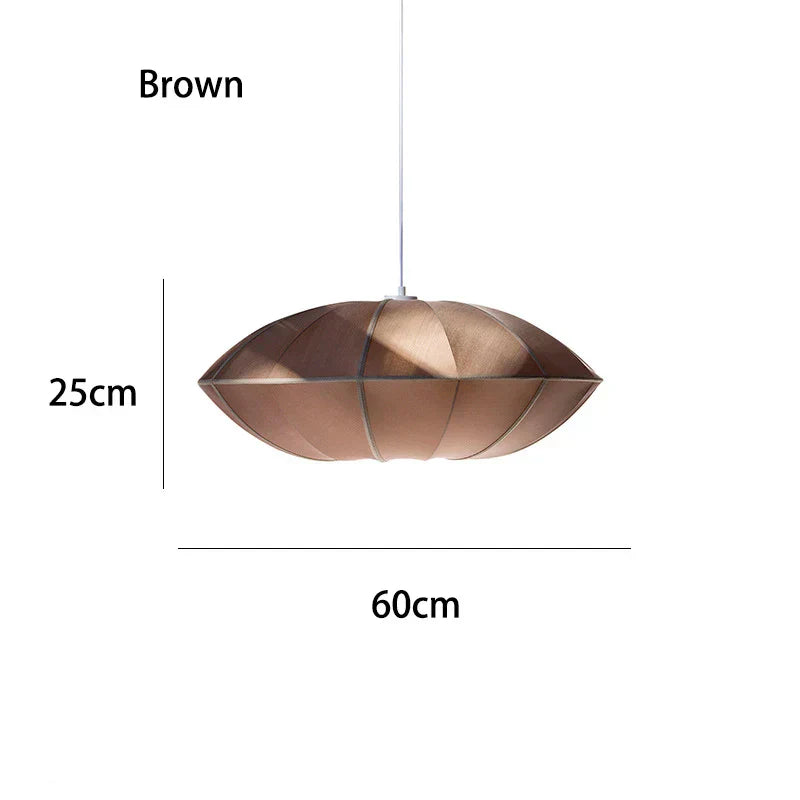 DecorBites™ Danish Pendant Light Minimalist Lantern Ufo Lampshade Rustic Fabric Lamp