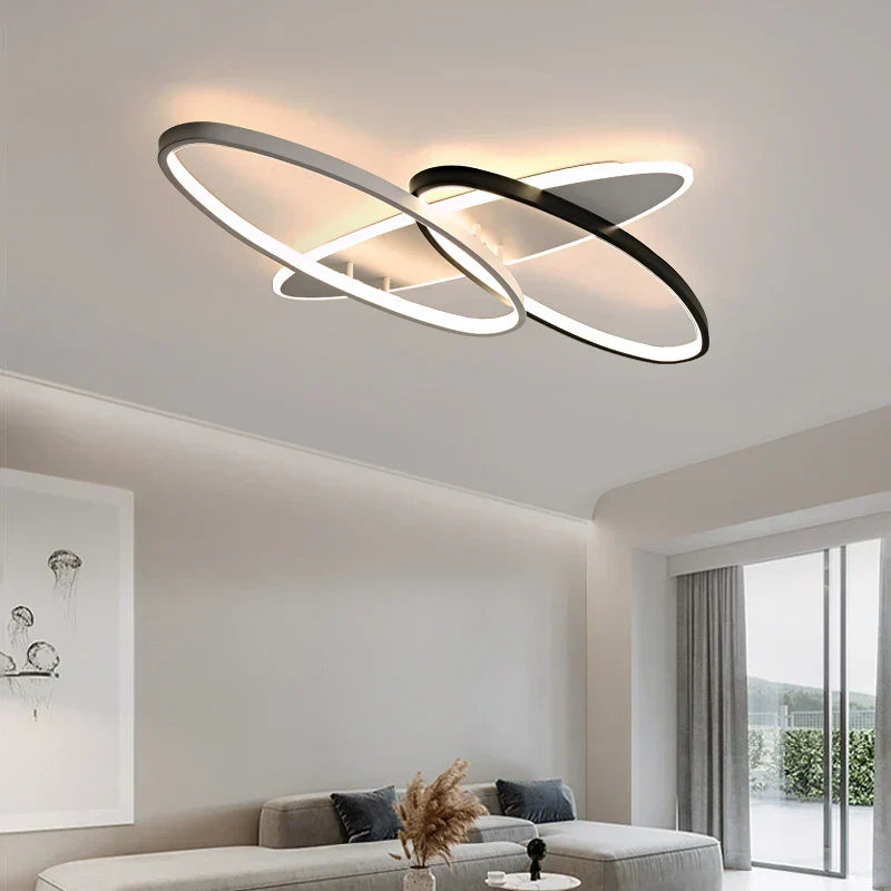 DecorBites™ LED Rectangular Chandelier Art Ceiling Light for Living Room Bedroom