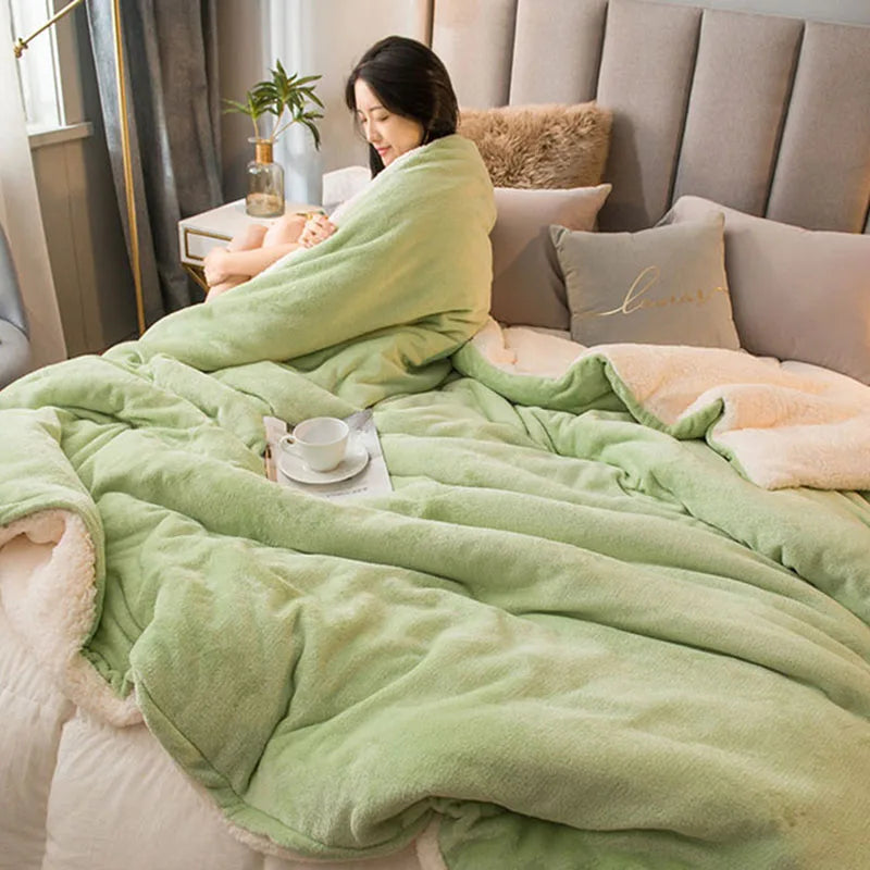 DecorBites™ Cozy Dual Use Flannel Duvet Cover - Autumn Winter Warmth Blanket Quilt