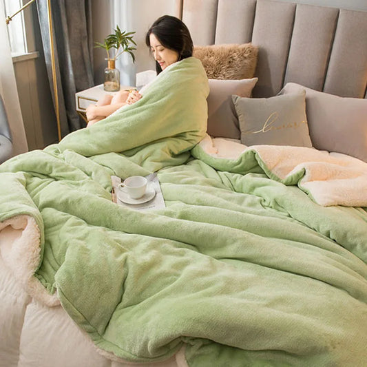 DecorBites™ Cozy Dual Use Flannel Duvet Cover - Autumn Winter Warmth Blanket Quilt