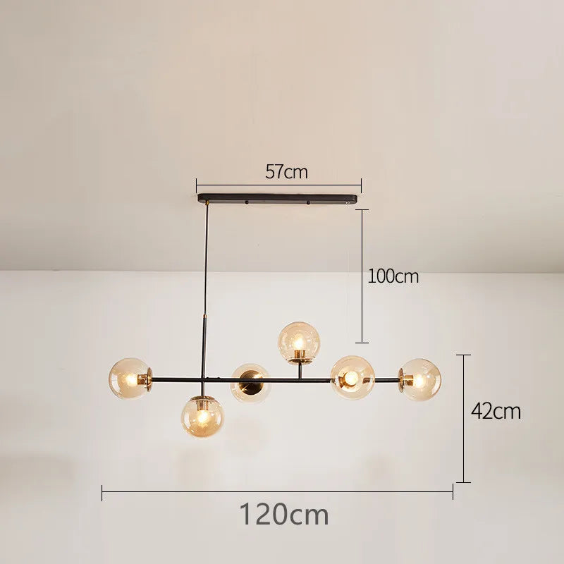 DecorBites™ Glass Ball Pendant Lamps for Home Decor and Lighting Fixtures