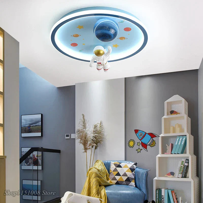 DecorBites™ Astronaut LED Ceiling Lights: Nordic Style for Kids' Room, Study, Restaurant Decor