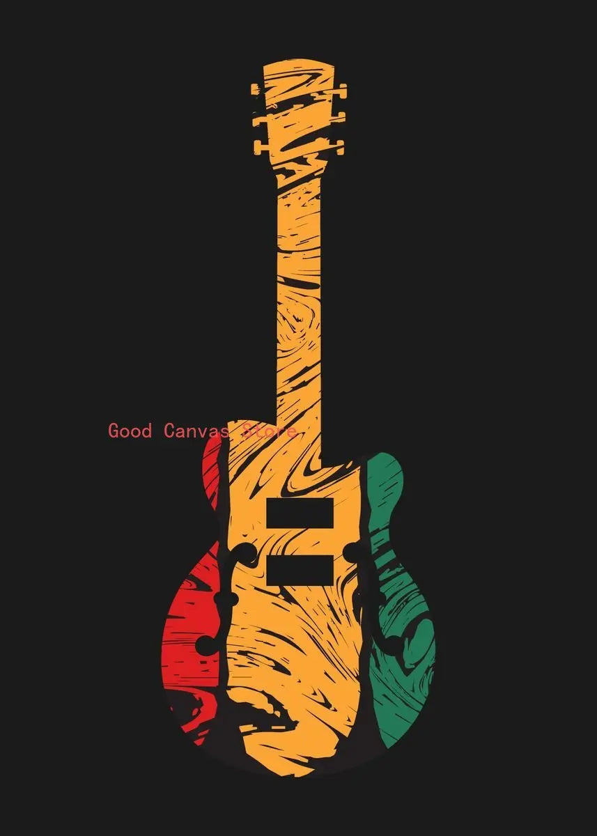 Abstract Electric Guitar Canvas Print - Music Wall Art by DecorBites™
