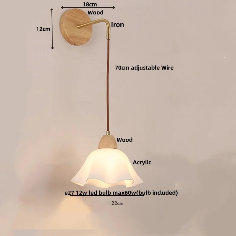 DecorBites™ LED Glass Wall Lamp: Luxury Modern Bedroom Coffee Home Decor Vanity Light
