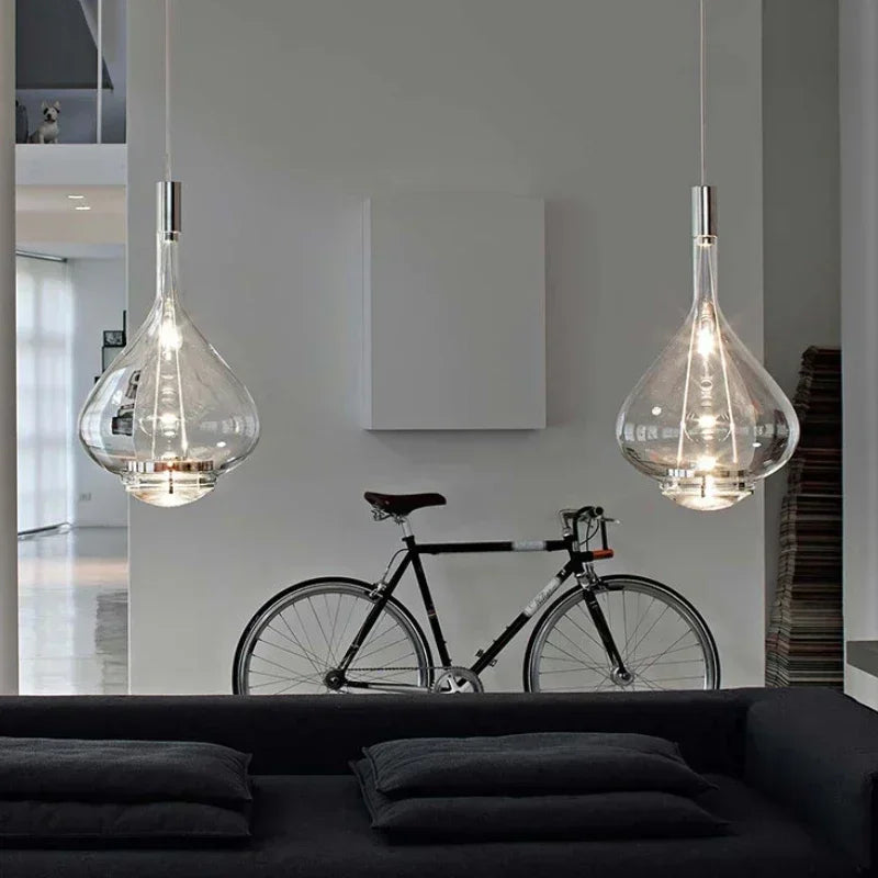 DecorBites™ LED Glass Pendant Lamp: Hotel Kitchen Restaurant Bar Chandeliers Lighting