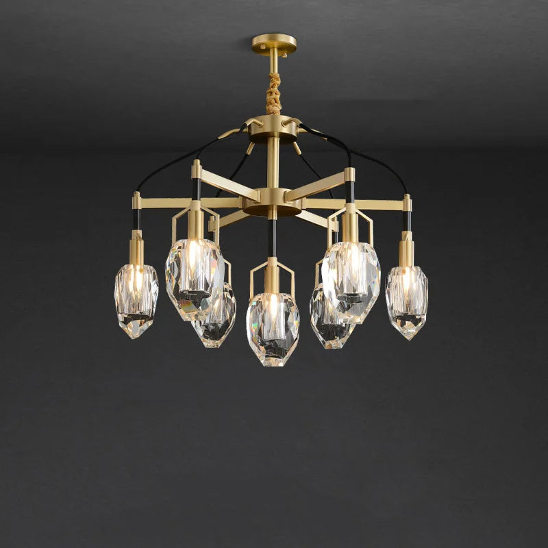 DecorBites™ Crystal Chandelier Ceiling Light Modern Design for Living Room Dining Area
