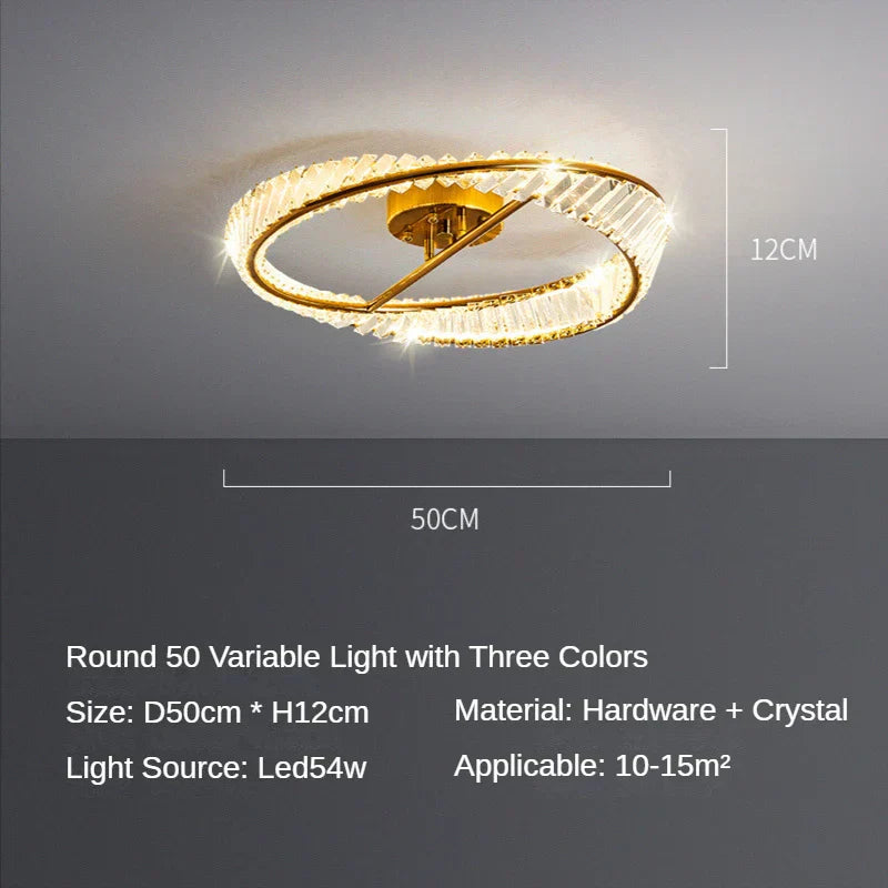 DecorBites™ Crystal LED Chandelier Ceiling Lamps - Modern Luxury Indoor Lighting Fixtures