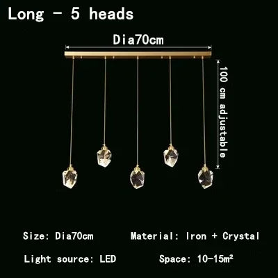 DecorBites™ Crystal Chandelier LED Pendant Lights High-end Nordic Modern Style Indoor Lighting