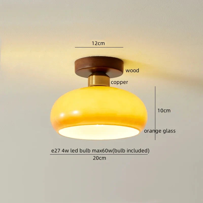 DecorBites™ LED Wicker Wood Ceiling Lights Modern Style Hallway Nordic Luminaria