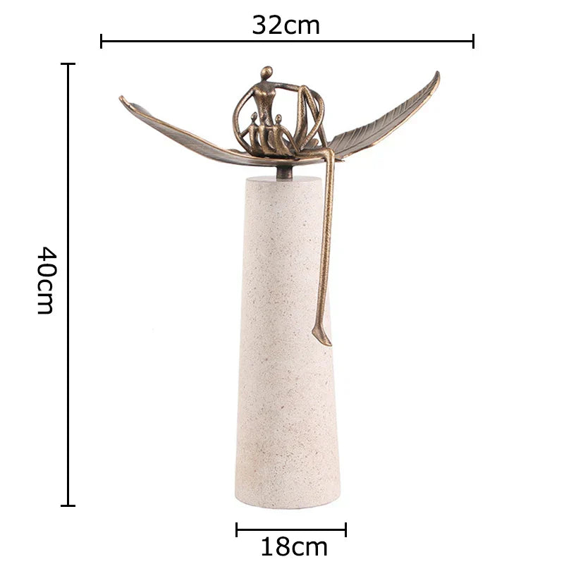 DecorBites™ Abstract Character Marble Sculpture Room Decor