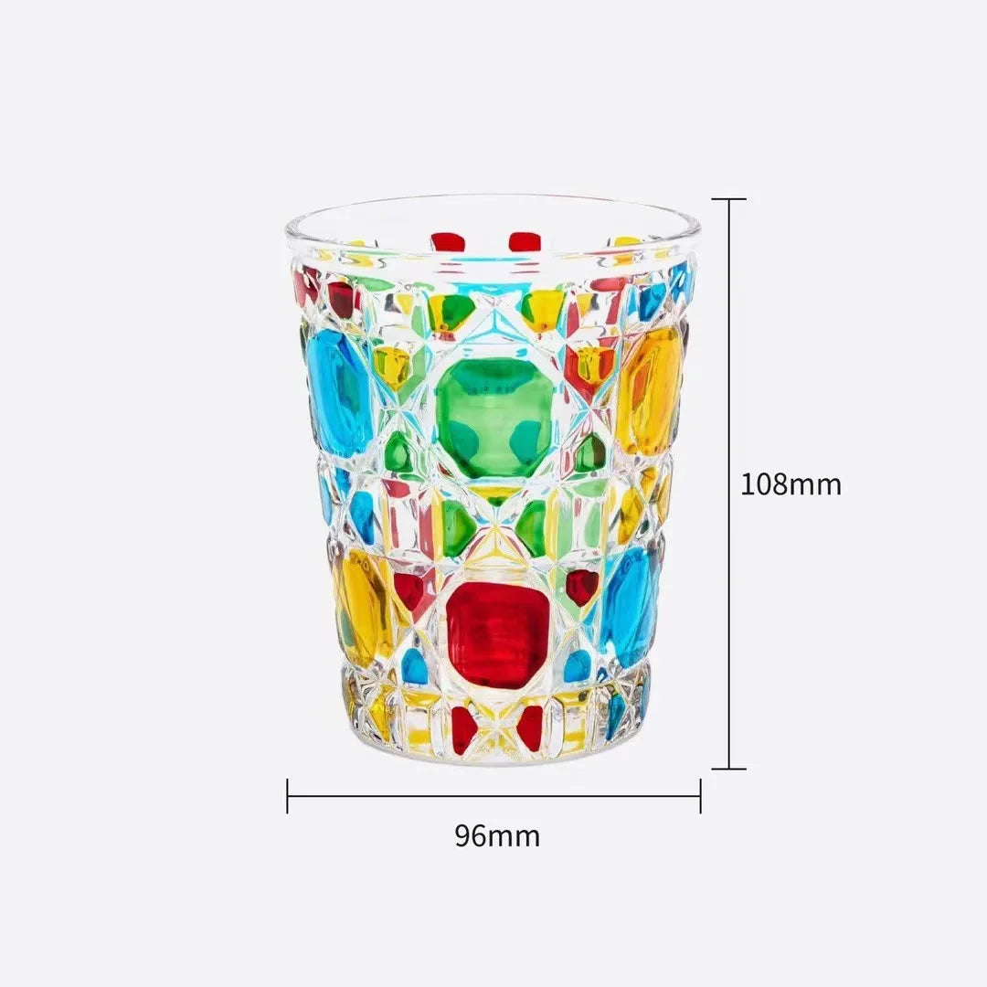 DecorBites™ 310ml Hand-carved Heavy Whiskey Glass Tumbler Cup