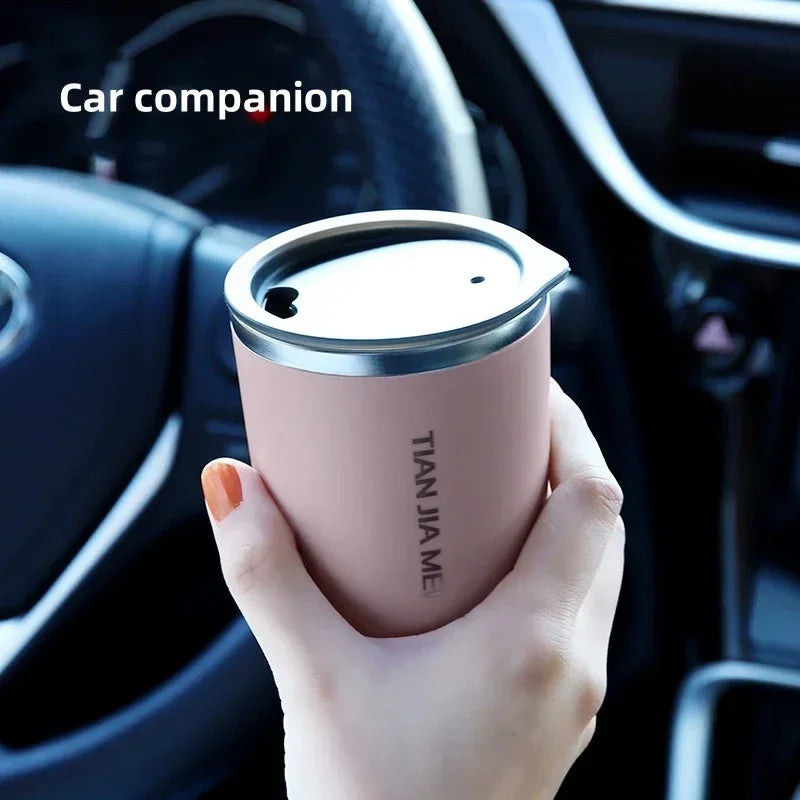 DecorBites™ 300ml Stainless Steel Vacuum Flask Thermal Travel Mug Cup