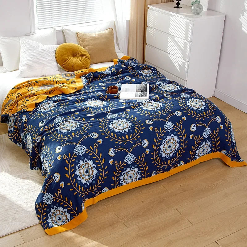 DecorBites™ Cotton Leisure Blanket: Luxury Soft Blanket for Summer, Single/Double Bedspread, Sofa Towel - Nordic Home Decor