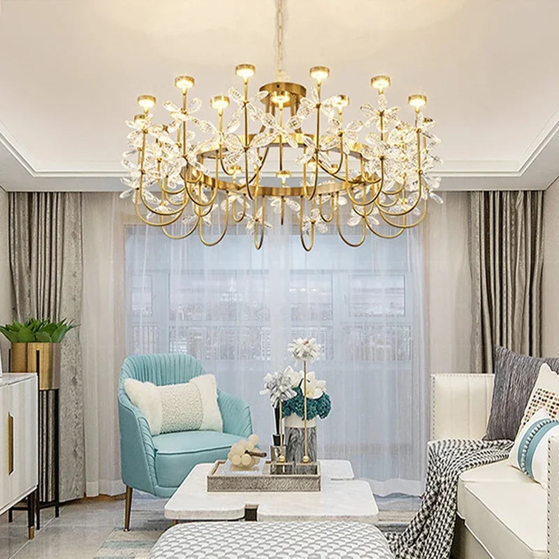 DecorBites™ Butterfly Chandelier: Modern LED Dimmable Pendant Lamp Luxe Crystal Decor-Light 2024
