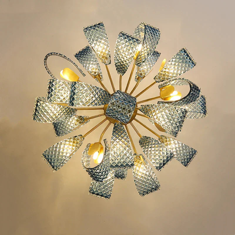 DecorBites™ Blue Glass LED Pendant Lamps for Home Decor and Lighting Innovation