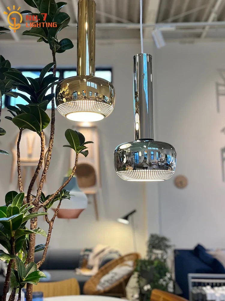 DecorBites™ Bauhaus Copper/Chrome Pendant Lights for Living Room, Kitchen Island, Bar, Bedroom&Bathroom