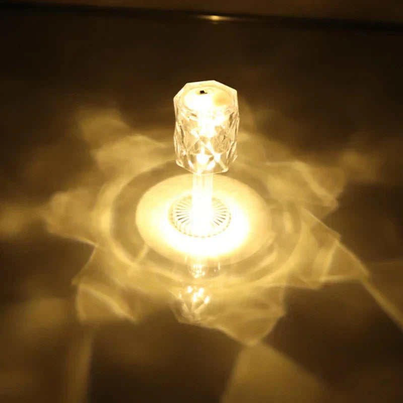 DecorBites™ Crystal Diamond LED Night Light Table Lamp for Bedroom Reading