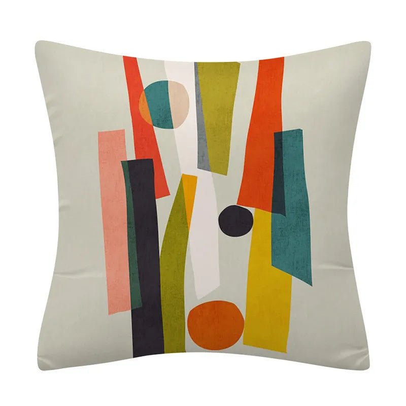 DecorBites™ Geometry Pattern Cushion Cover Polyester Cotton Sofa Pillowcase Home Decor