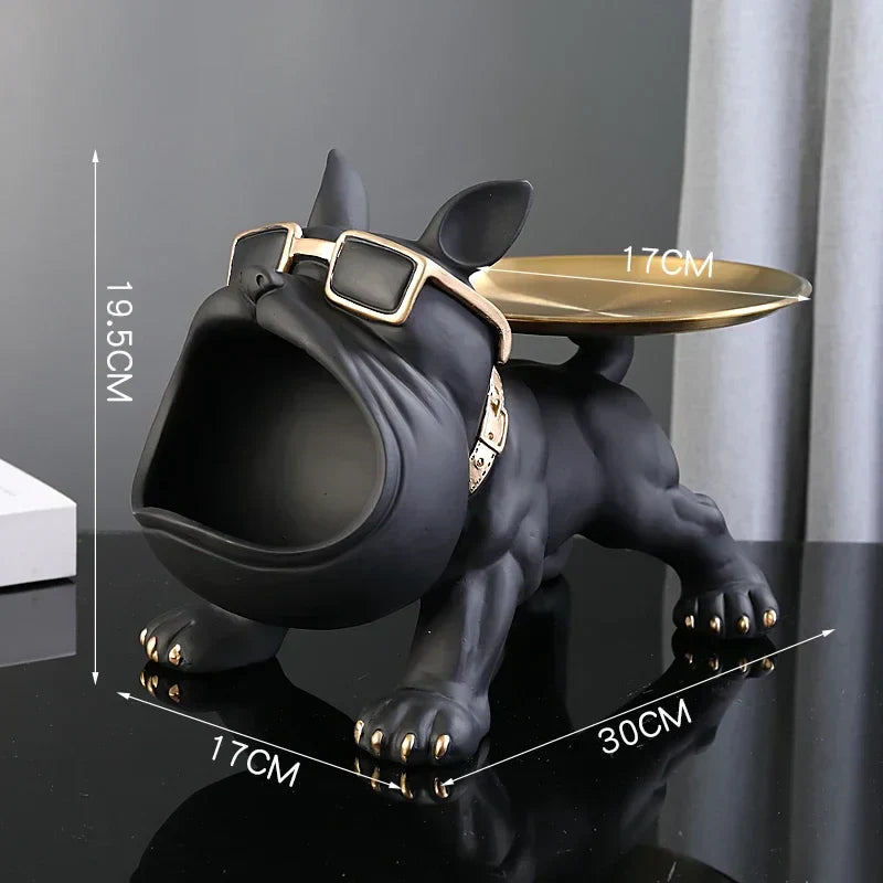 DecorBites™ Bulldog Figurine Storage Box Resin Craft Home Decor Sculpture Ornament