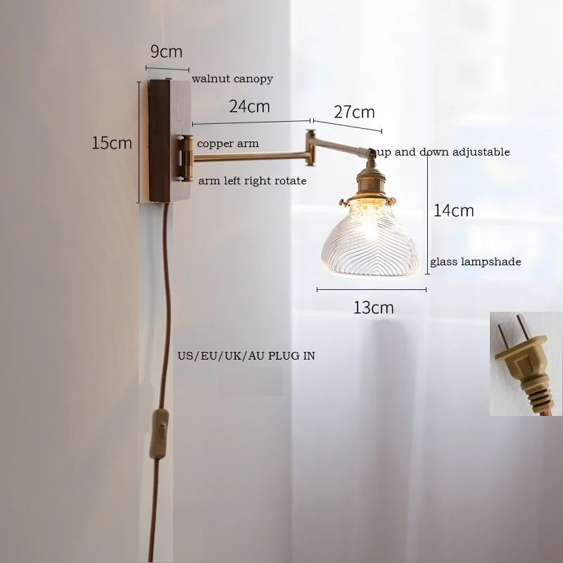 DecorBites™ LED Pull Chain Wall Lamp - Modern Nordic Sconce for Bedroom & Living Room